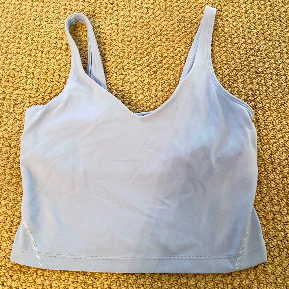 Lululemon align tank with built in bra light blue size 4 no pads EUC